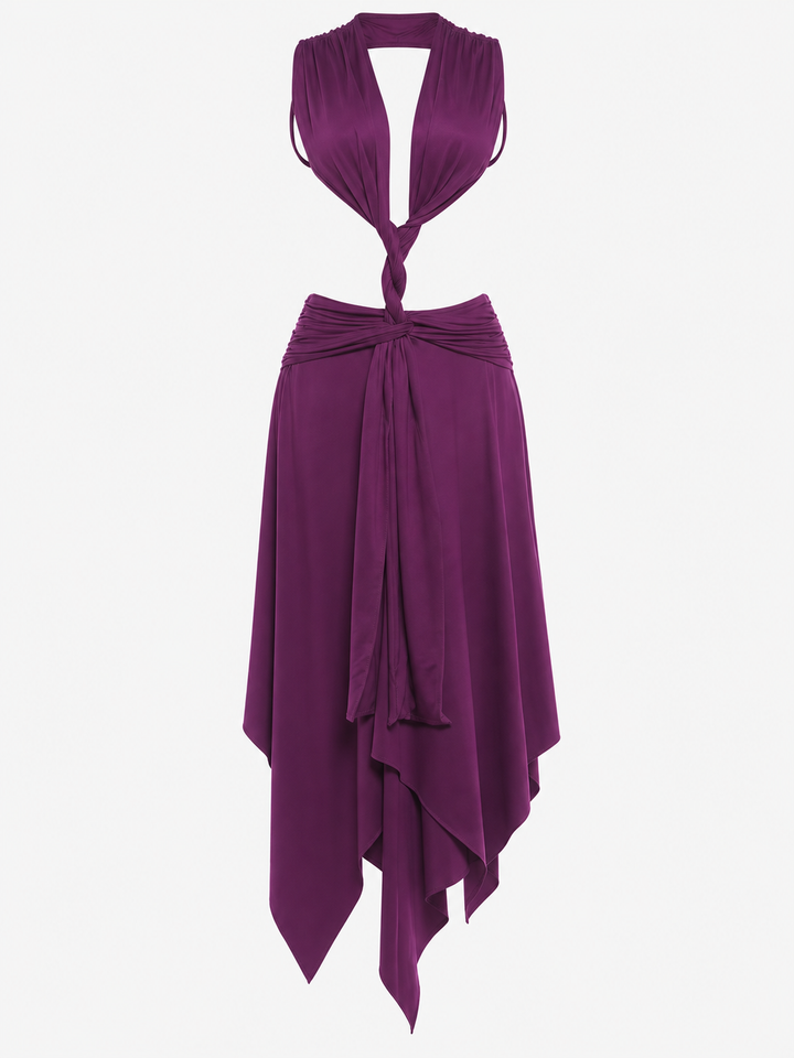 Maëlle Asymmetric Backless Dress