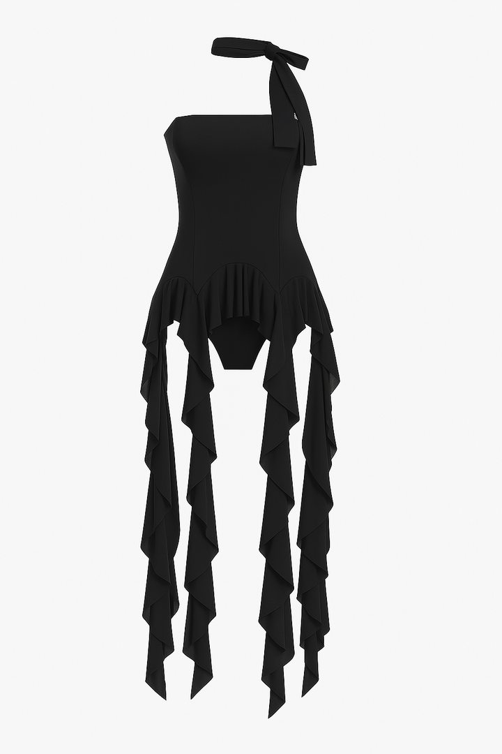 Laced Up Strapless Crop Top