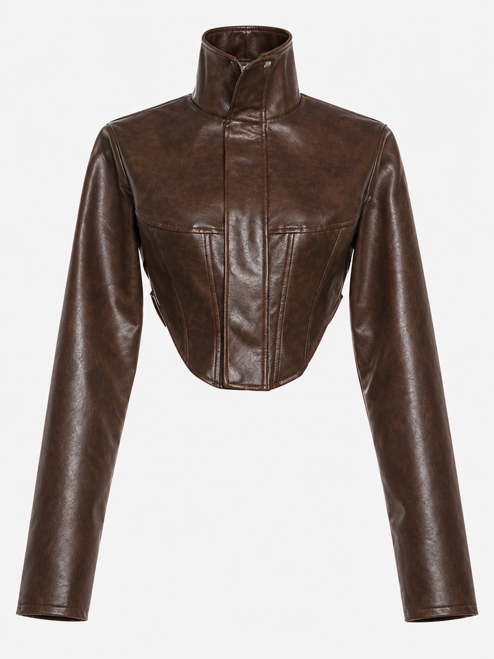 Raven Asymmetric Cropped Jacket
