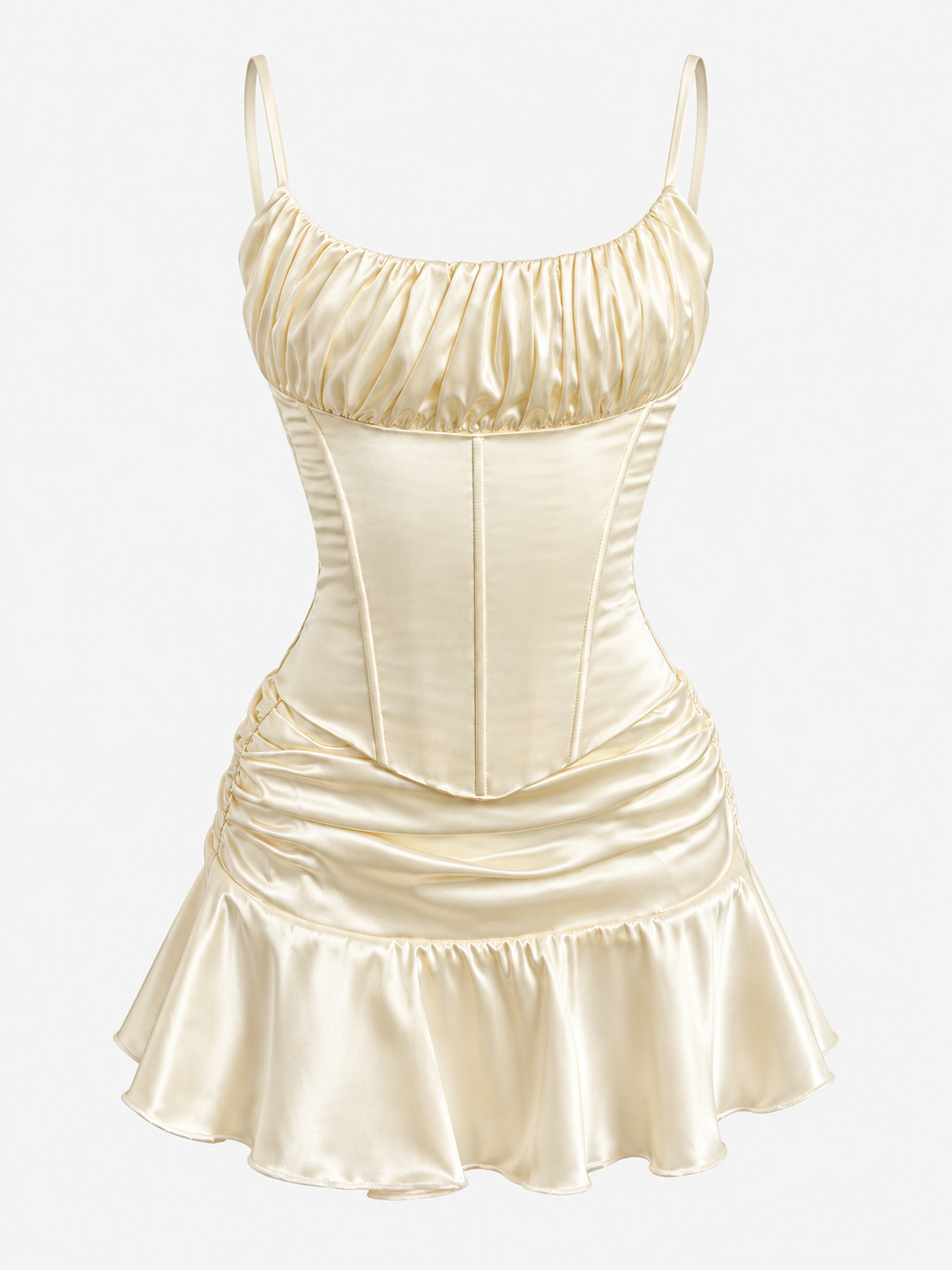 Celeste Satin Corset Mini Set