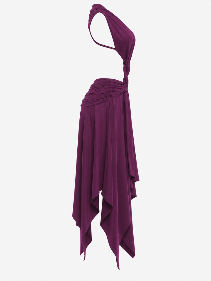 Maëlle Asymmetric Backless Dress