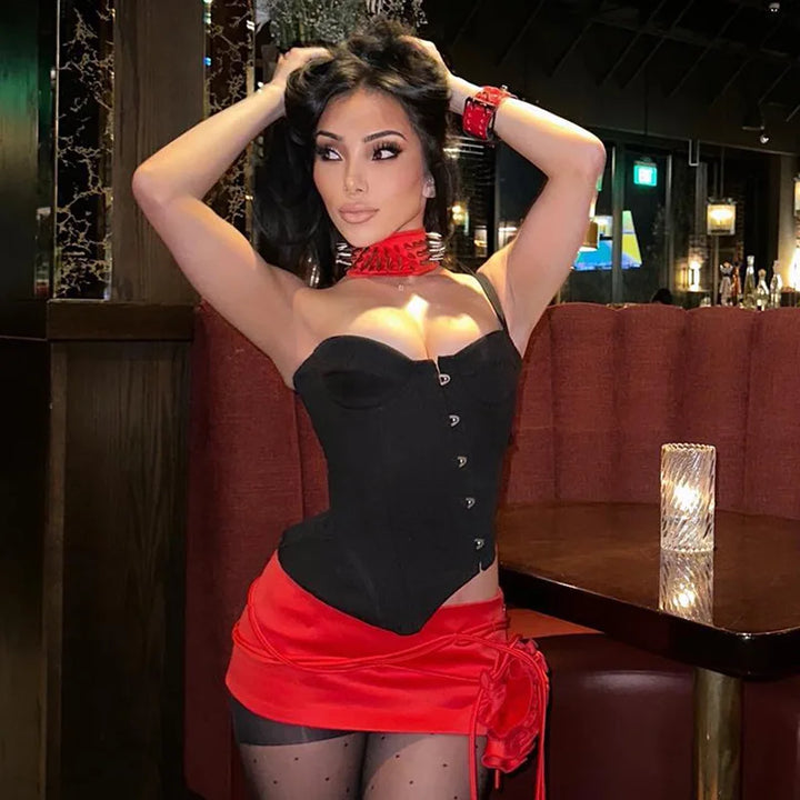 Asymmetric Fashion Sexy Corset Top