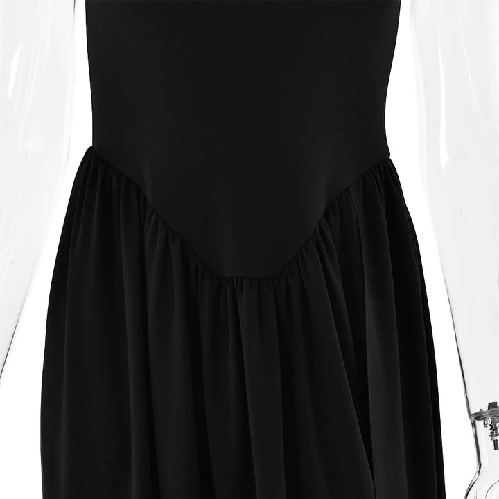 Sexy Draped Backless Maxi Dress
