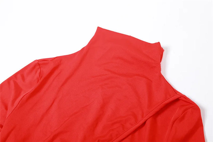 Elegant Red Cut Out Maxi Dress