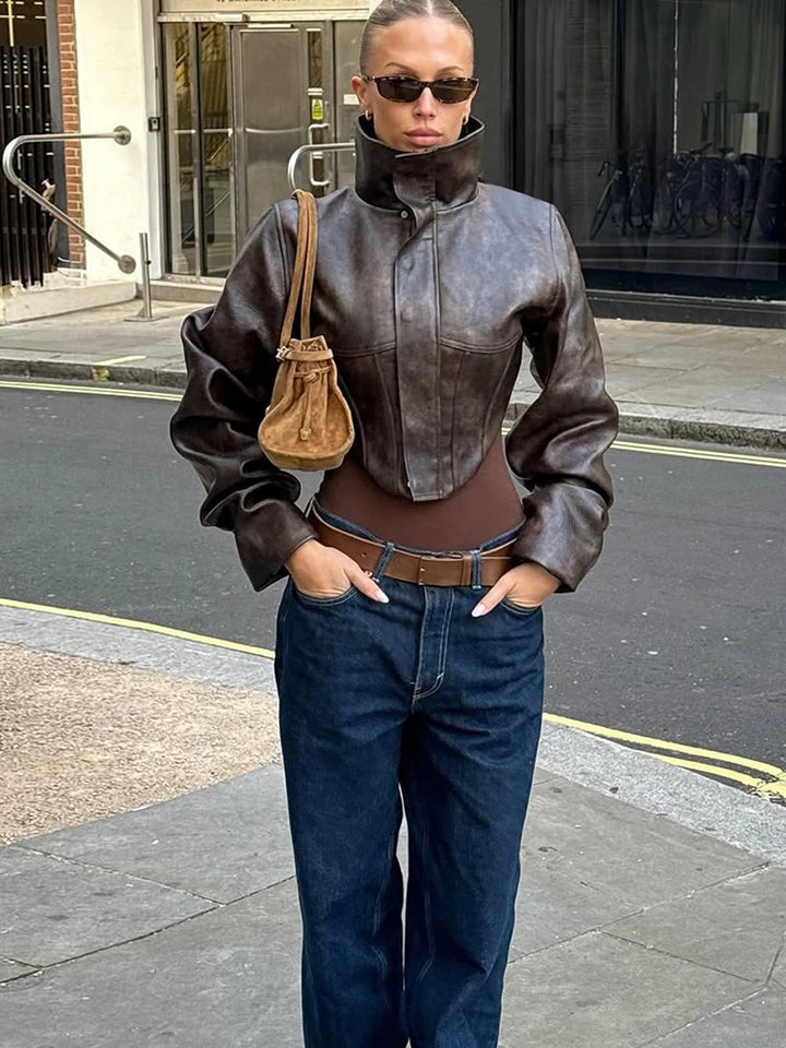 Raven Asymmetric Cropped Jacket