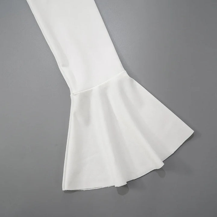 Elegant Flare Sleeve Maxi Dress