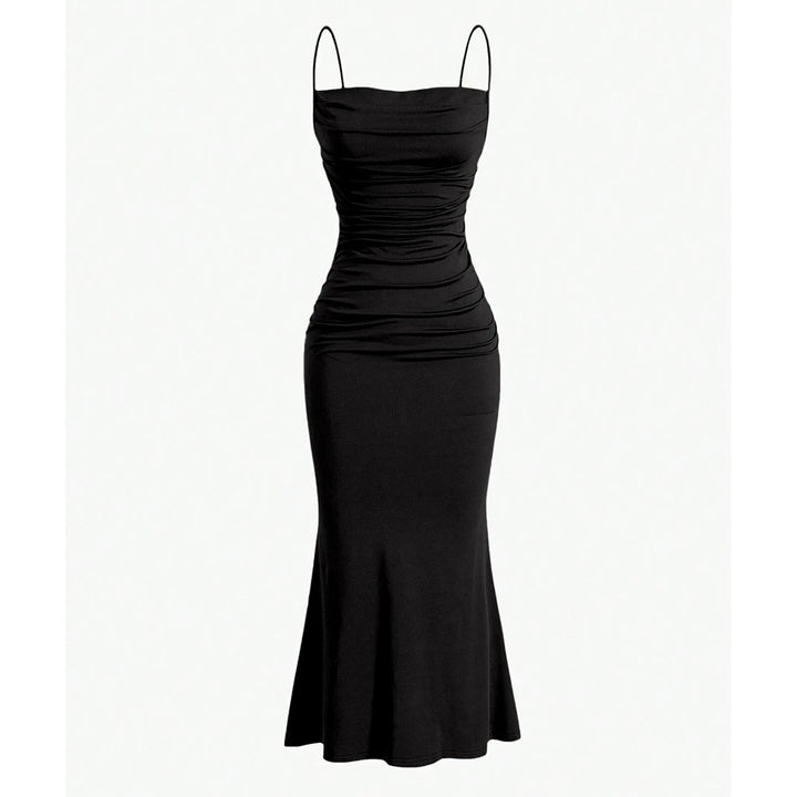 Strap Mermaid Hem Maxi  Elegant Dress