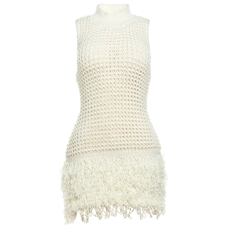 Chic Y2K Crochet Sexy Dress