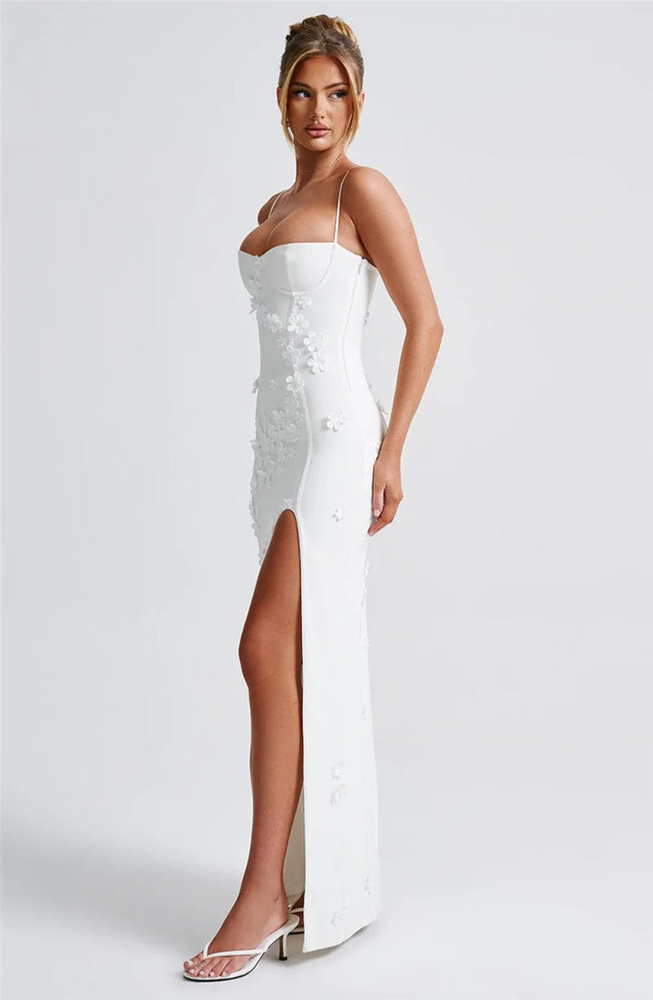 Flower Spaghetti Strap Maxi Dress