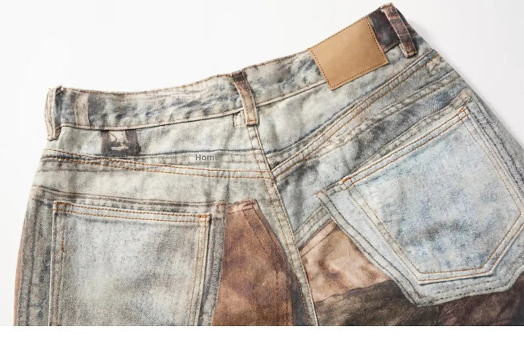 American Style Streetwear Distressed Jeans