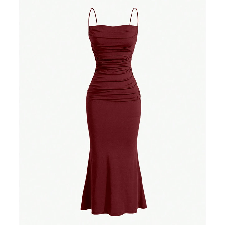 Strap Mermaid Hem Maxi  Elegant Dress