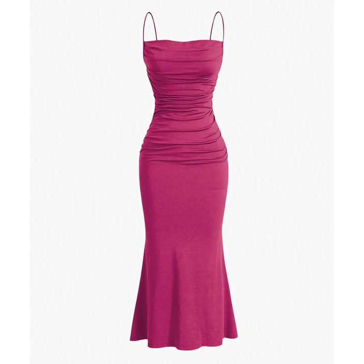 Strap Mermaid Hem Maxi  Elegant Dress
