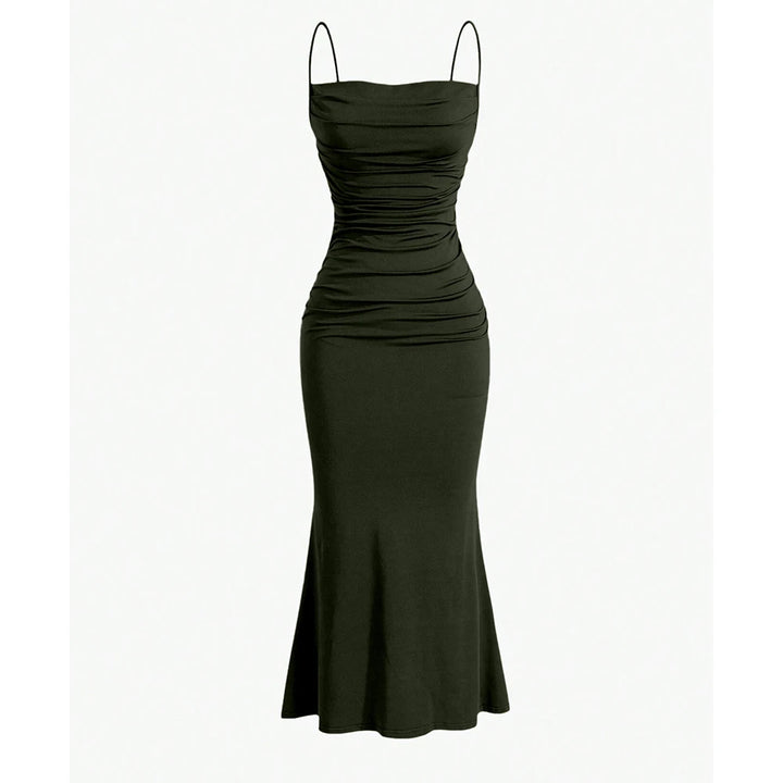 Strap Mermaid Hem Maxi  Elegant Dress