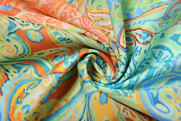 Colorful Print Bra Skirt Set