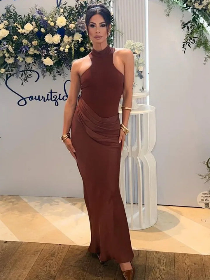 Sexy Satin Hollow Out Dress