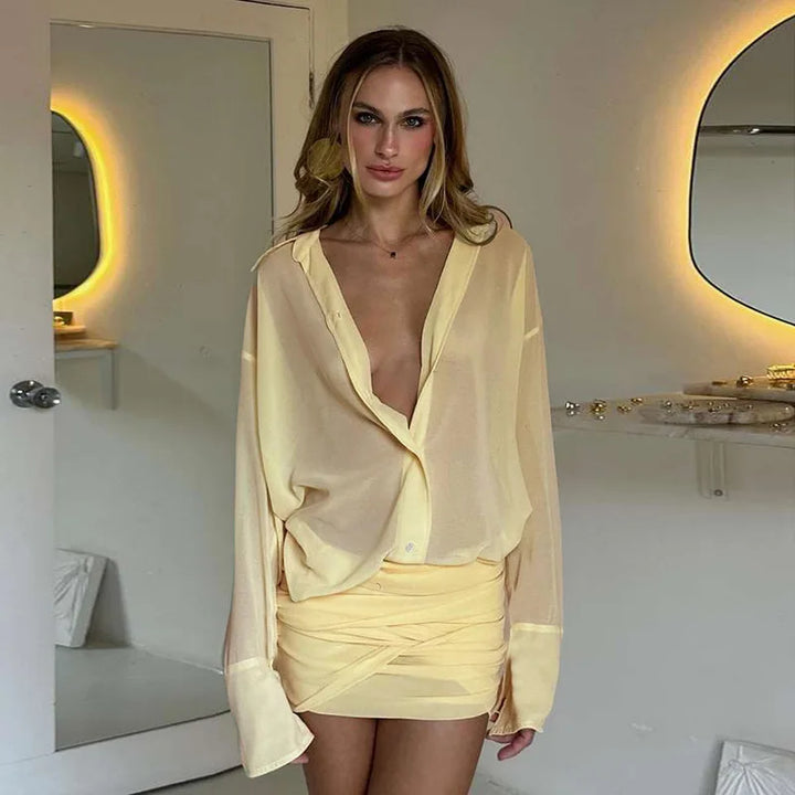 Élodie Ruched Mini Dress