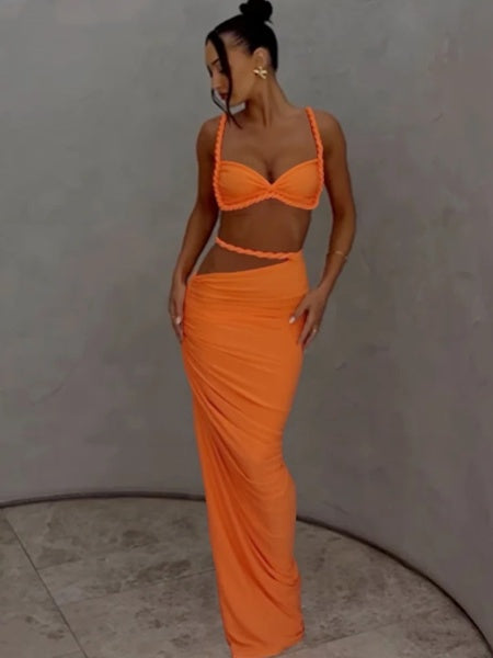 Sun kissed Pleated Two-Piece Set