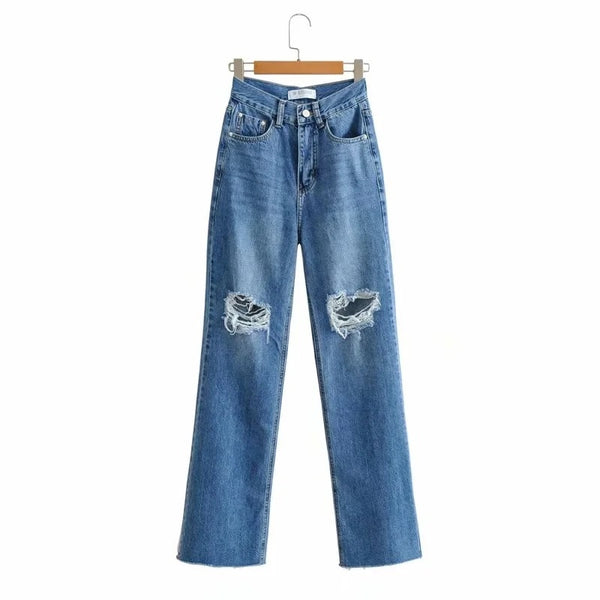 Hervlica Fashion Denim Ripped Jeans