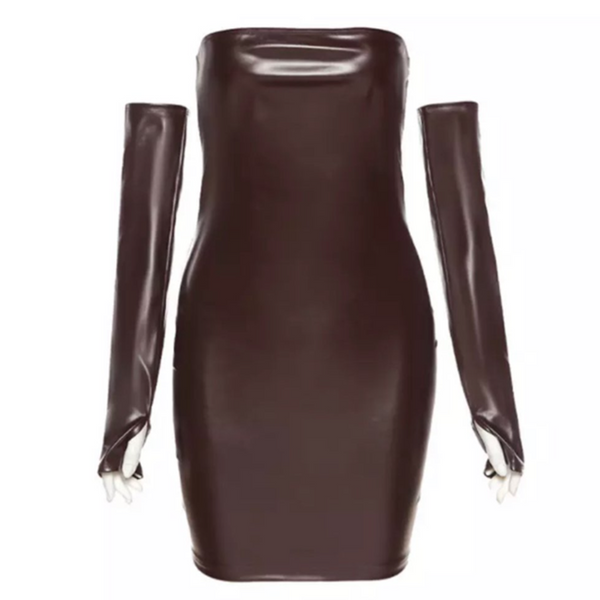 Jennifer Y2K Leather Dress